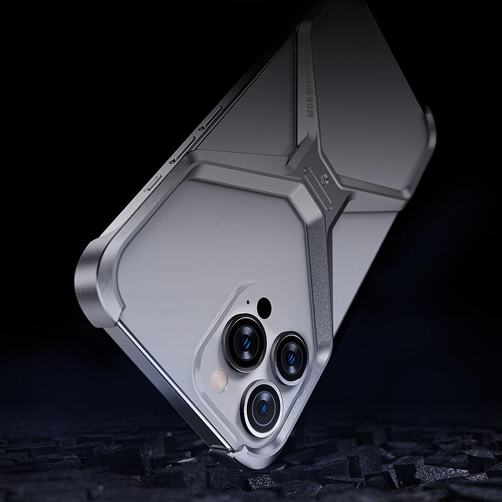 Металлический чехол для телефона iPhone 15 Pro Max X-образной формы, безрамочная X-образная задняя крышка