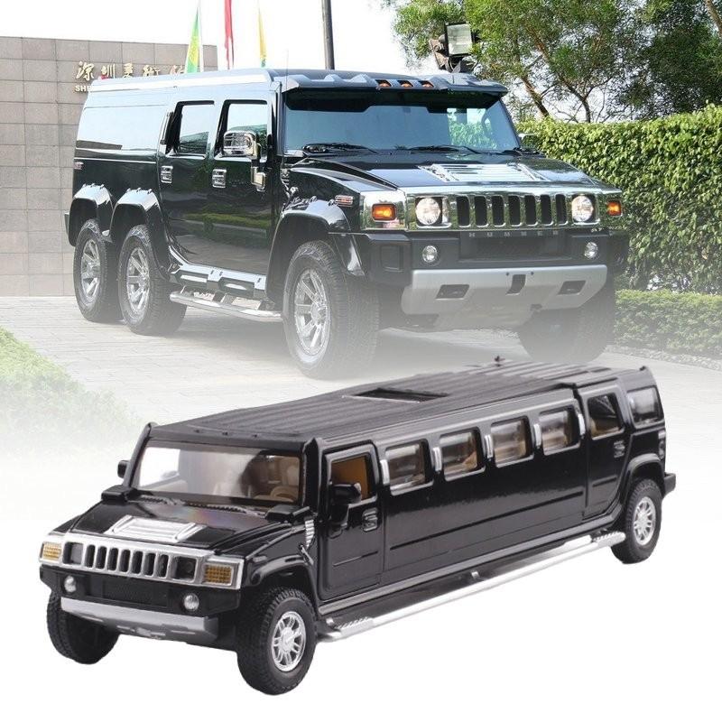 Stunning Alloy H6 132 Scale Model Car With Light Up Features And Pull Back Action
