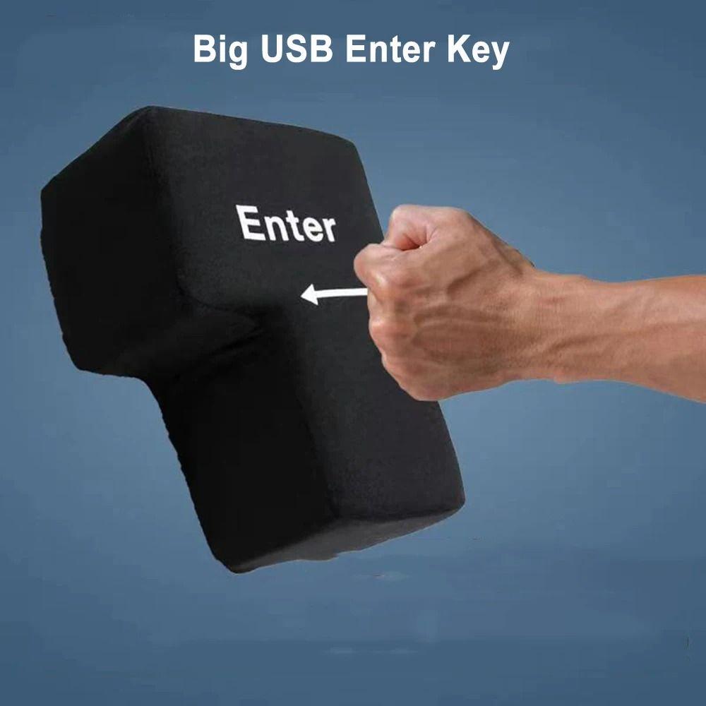 Подушка для рабочего стола Большая клавиша Enter USB-клавиатура Компьютерная клавиша Enter USB-кнопка вентиляции Офисные принадлежности