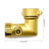 2 in 1 Angled Tap Connector 3/4 Rotating Brass Hose Adapter Convenient Water System Replacement Outdoor Tap Connector