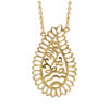[K3681] - Gold Plated 'Choreography' Necklace - 30x20 Mm