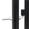 Vidaxl Czarna Brama Ogrodzeniowa Jednoskrzydłowa 100X125 Cm