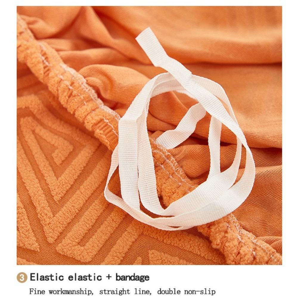 Чехол на диван стрейч жаккардовый с полным покрытием, волнистый дизайн, универсальный однотонный протектор для дивана