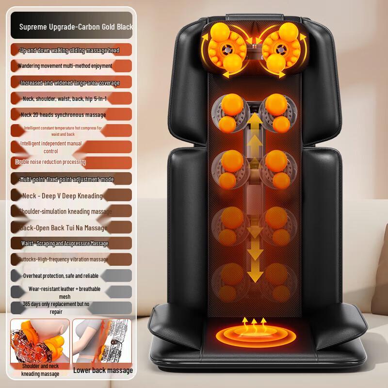 AUX Full Body Massage Mat with Neck Massager CN plug (adapter included)