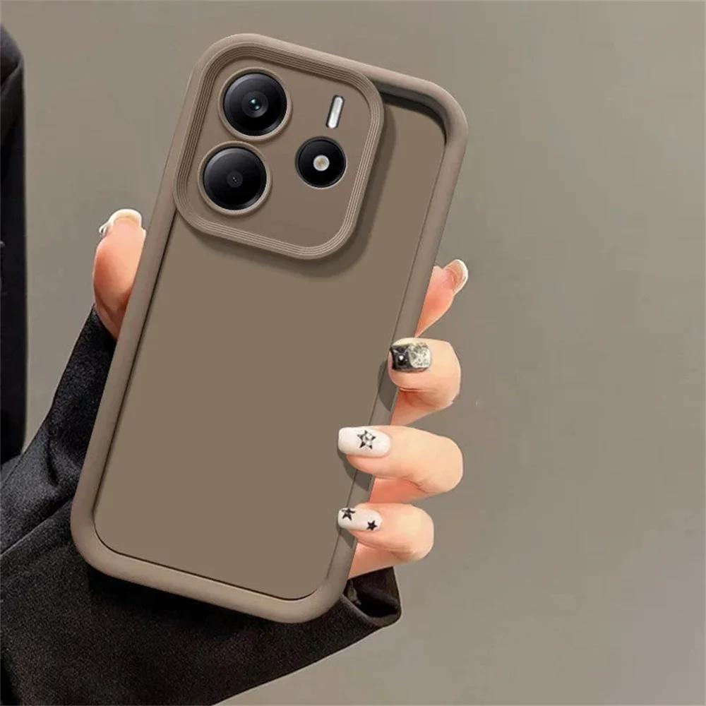 Для Xiaomi Redmi Note 14 4G Чехол Redmi Note 14 5G Чехол для телефона Redmi note 14 Funda Задняя крышка Однотонный Силиконовый для объектива камеры