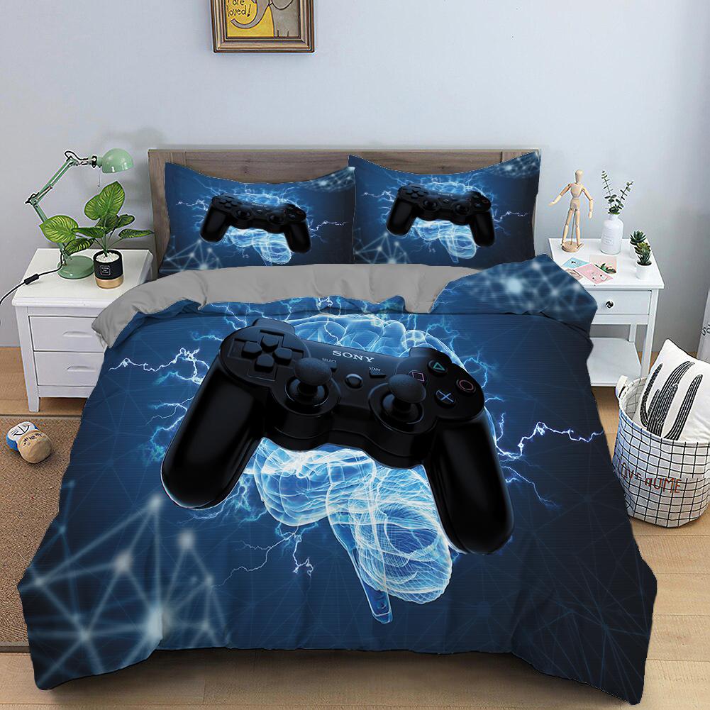 RunGrape Комплект постельного белья с пододеяльником Двуспальный Полуторный Квинсайз Кингсайз 240x220 Скандинавский Чехол на кровать 135 Евро Постельное белье Игровое Постельное белье 200x200