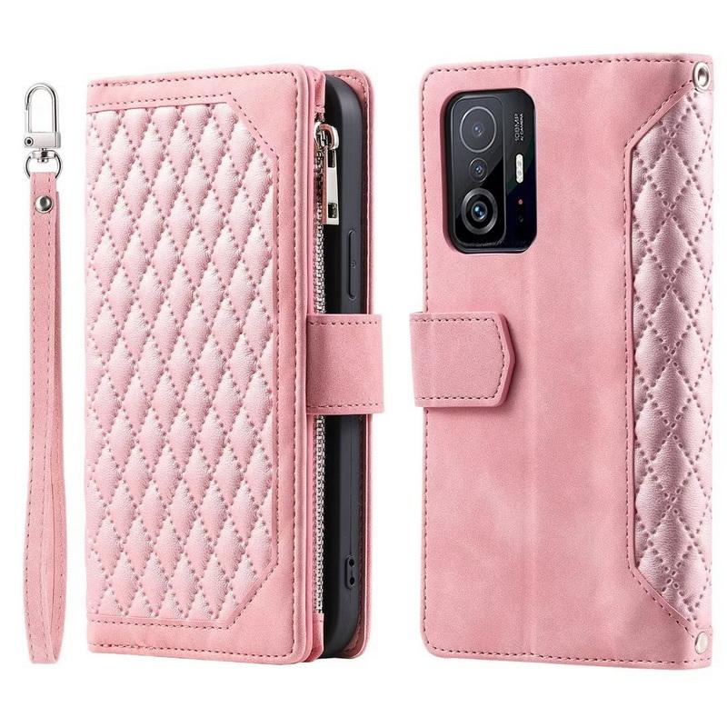 Для Xiaomi 14T 13T Poco X5 Pro Redmi 14C Note 12 11 10 POCO X5 Pro 5G Роскошный кожаный ремешок для карт памяти Чехол-кронштейн Матовый силиконовый чехол для телефона