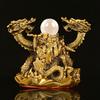 Chinese Style Fengshui Copper Ornaments Pure Copper Double Dragons Playing with Pearls Living Room and Office Decoration