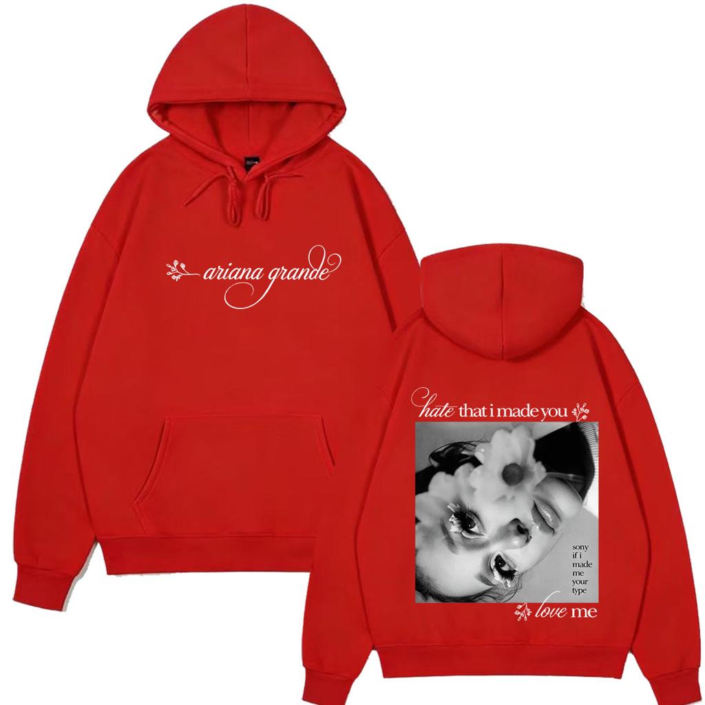 Ariana Grande Petal Album Tour 2026 Print Hoodie Unisex Fashion Clothing Pullover Winter Loose Casual Vintage Sweatshirt Tops