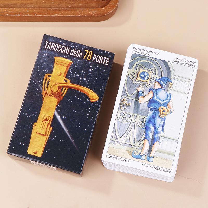 Tarot Of The 78 Doors Oracle Card Tarot Cards English Version Blue Edge Family Party Board Game