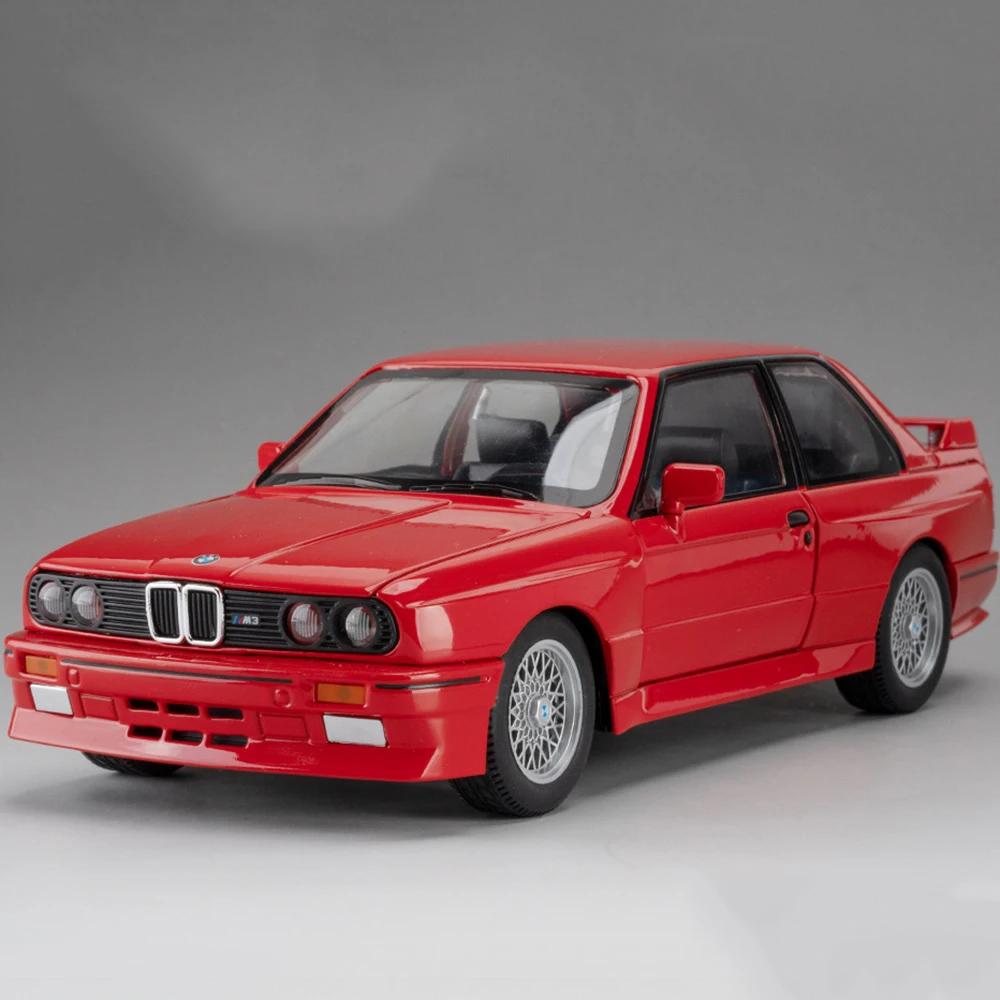 1:24 M3 THE7 Alloy Car Toys Model Diecast Metal Vehicle Doors Opened with Sound Light Pull Back Models Toy Boy's Christmas Gifts