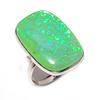 Зеленый триплет опал драгоценный камень 925 стерлинговое серебро ювелирное кольцо размер 7,5