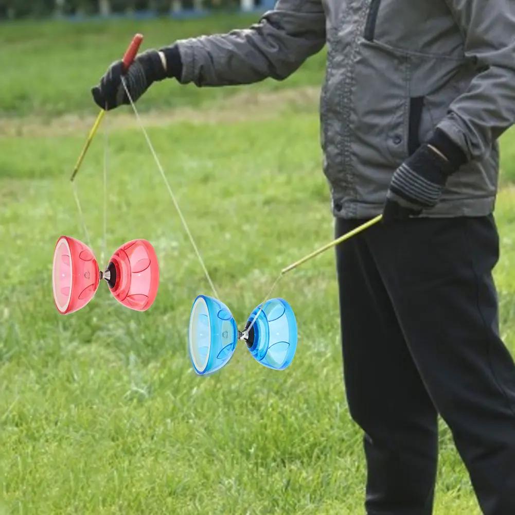 Chinese Yoyo Diabolo Set with 2 Diabolo Sticks String and Net Bag Triple Bearing Diabolo for Adults Kids Elderly Agility Exercis