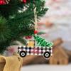 Hanging Christmas Wooden Car Pendant Handmade Christmas Decoration  Christmas Tree