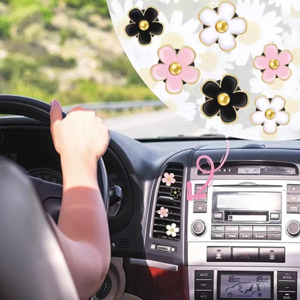 J-ouuo Car Air Conditioner Vent Vent Clip, , Flower Shape, Clip, Flower Aromatherapy