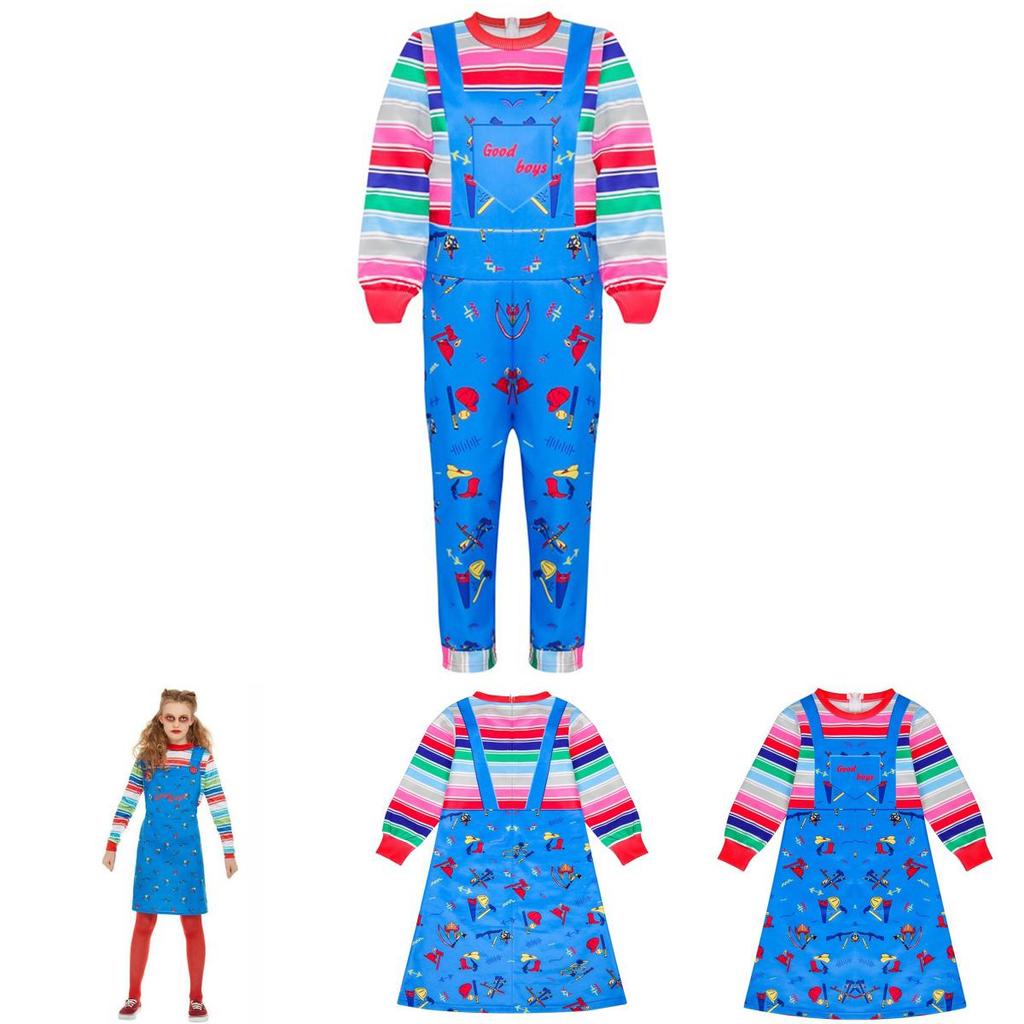 Очаровательный лицензированный костюм Чаки для детских игр на Хэллоуин, детский маскарадный костюм