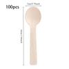 100Pcs Disposable Mini Wooden Spoon Fruit Dessert Forks Spoons Ice Cream Spoon Western Wedding Party Tableware Kitchen Accessory
