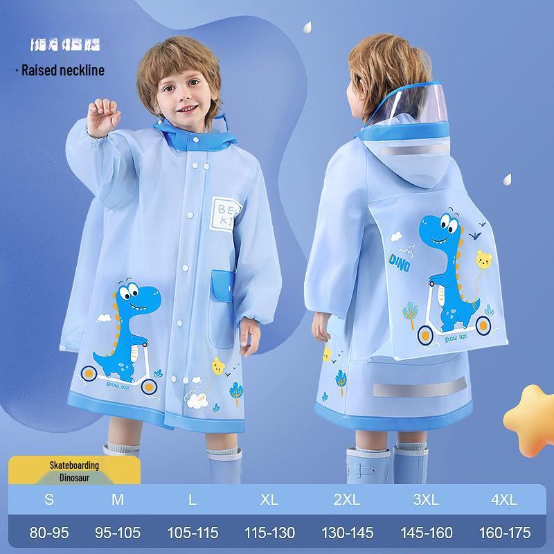 Детский плащ-пончо Bemei из ЭВА - Новый стиль для девочек, с местом для школьного рюкзака, цельный для детского сада и школы