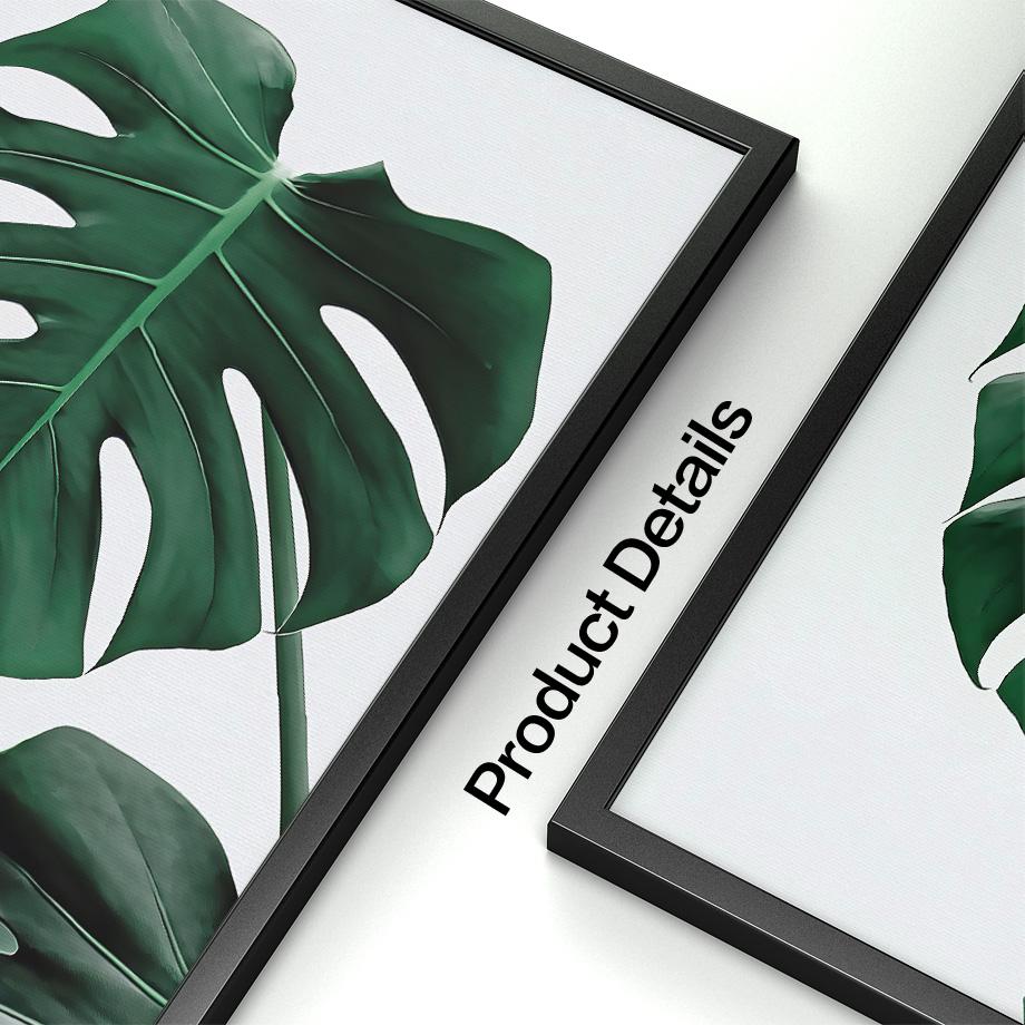 Настенная картина на холсте, тропический зеленый, большая пальма, листья монстеры, плакаты на скандинавскую тему и принты, настенные панно для декора гостиной