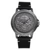 Rock Punk Skull Genuine Leather Skeleton Skull Antique Leather Watch Waterproof Analog Quartz Gothic Accessory Birthday Christmas Day Halloween