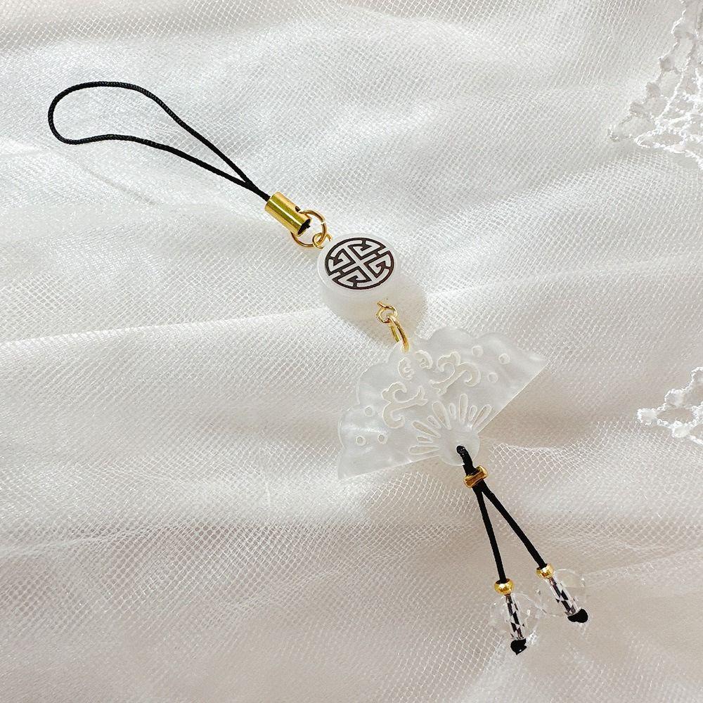 Fan Phone Pendant Four Leaf Clover Mobile Phone Strap Keyring Mobile Phone Chain Phone Decoration