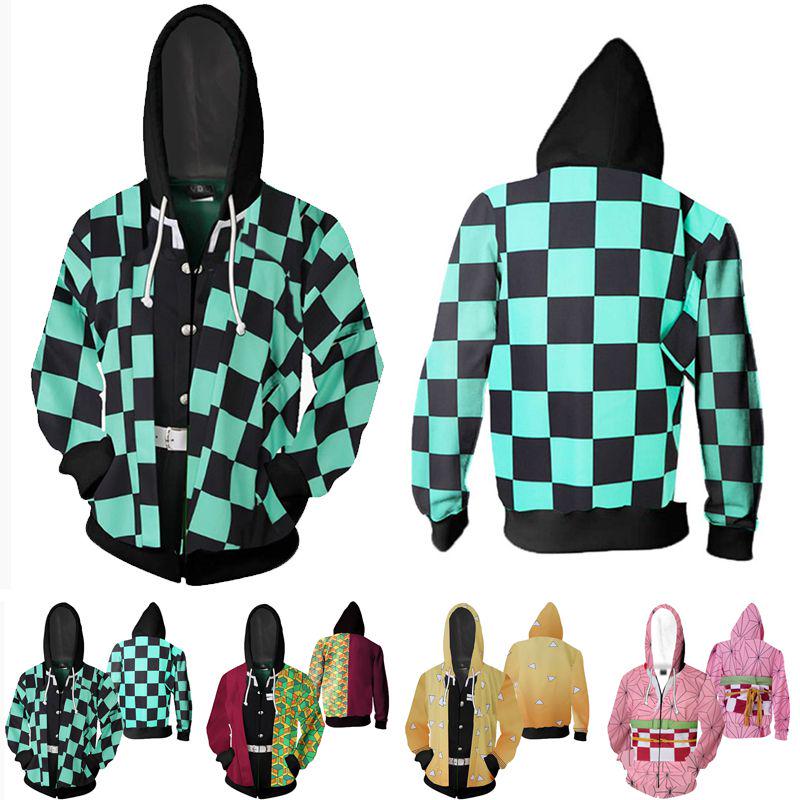 Худи Demon Slayer Kimetsu No Yaiba яркое мягкое на молнии для комфорта