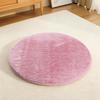 Плюшевый ковер для питомца из искусственного кролика, однотонный круглый коврик для пола, пушистый лохматый ковер, ковер для гостиной, ковер для дивана
