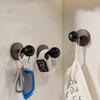 Self-adhesive Solid Wood Hook Walnut Hanging Hanger Bathroom Door Wall Hook for Key Bag Towel Coat Kitchen Hook Home Organizer