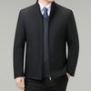 Мужская легкая зимняя хлопковая куртка - с толстым воротником, в стиле business casual для пап среднего возраста