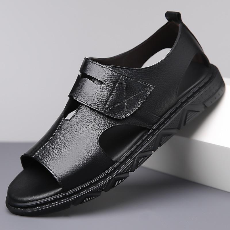 Men Leather Sandals Casual Shoes For Men High Quality Man Sandals Summer Outdoor Walking Men Sneakers Breathable Men's Sandals