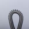 Ring Metal Carabiner Spring Elastic Rope Spiral Coiled Lanyard Safety Rope Stretch Fishing Tools