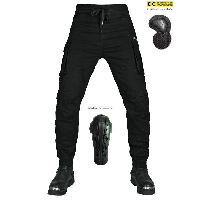 Mens Motorcycle Riding Pants Tactical Workwear Style With Multi Pockets Reinforced Knee Protection Outdoor Motorbike