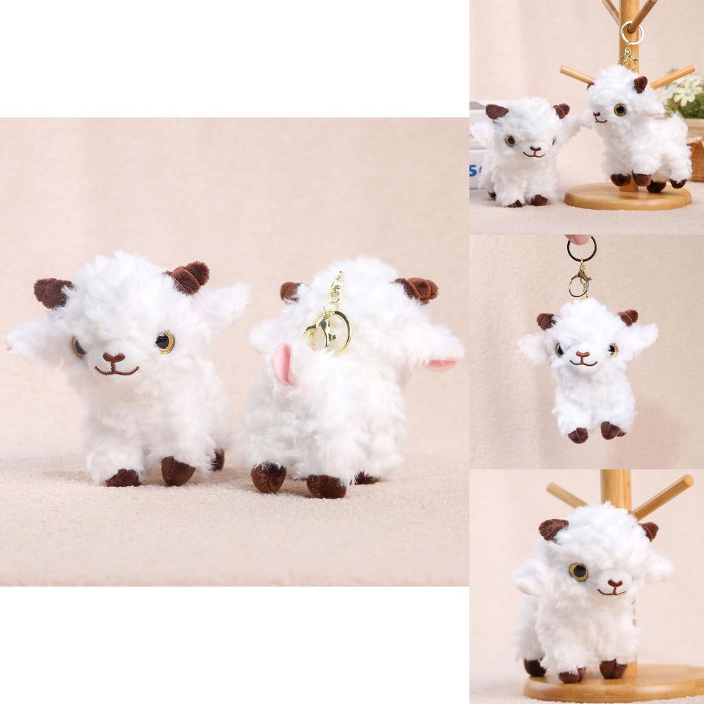 Miniature Sheep Plush Doll With Pp Cotton Filling For Bag Charm And Collectible Gift Items