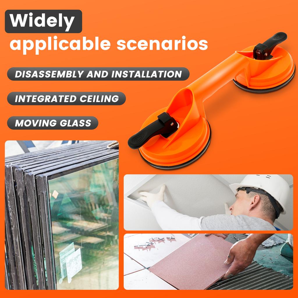 2Pcs New Glass Lifting Suction Cups Heavy Duty Vacuum ABS Handle Holder for Lift Floor Tile Auto Car Windshield Repair Hand Tool