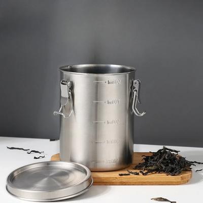 Резервуар для хранения из нержавеющей стали с весами, 520/1000/1600/2500 мл, герметичное ведро для масла с зернами