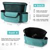 Leather Car Purse Holder Between Front Seats, Auto Seat Organizer With Net Storage Pocket, Handbag Holder For Vehicle Center Console. Blue