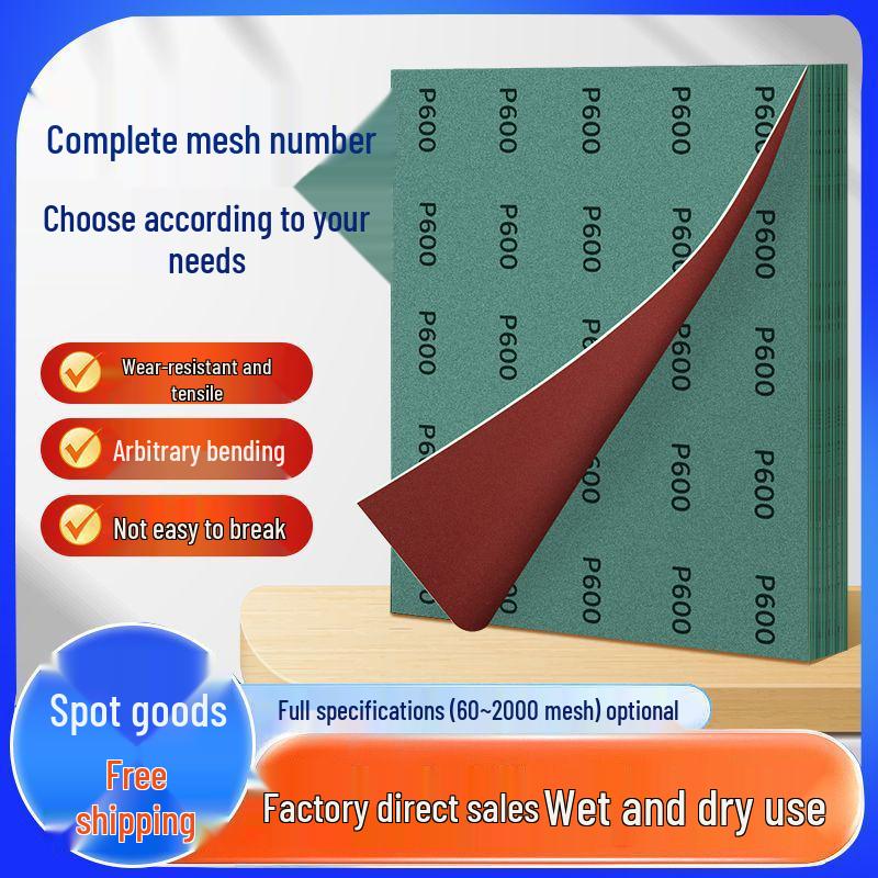 Superfine Waterproof Wet & Dry Sandpaper for Abrasive Polishing, Rust Removal, and Woodworking