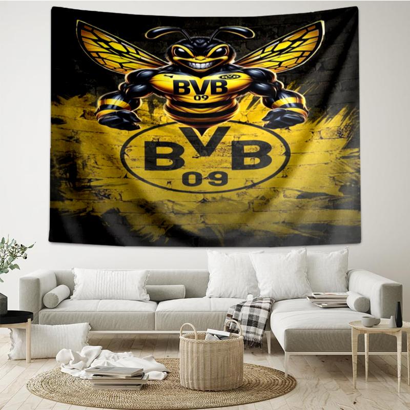 BVB Print Tapestry, Backdrop, Easy Setup, Ideal for Bedroom, Office & Living Room, with Aesthetic Wall Hanging Decor.