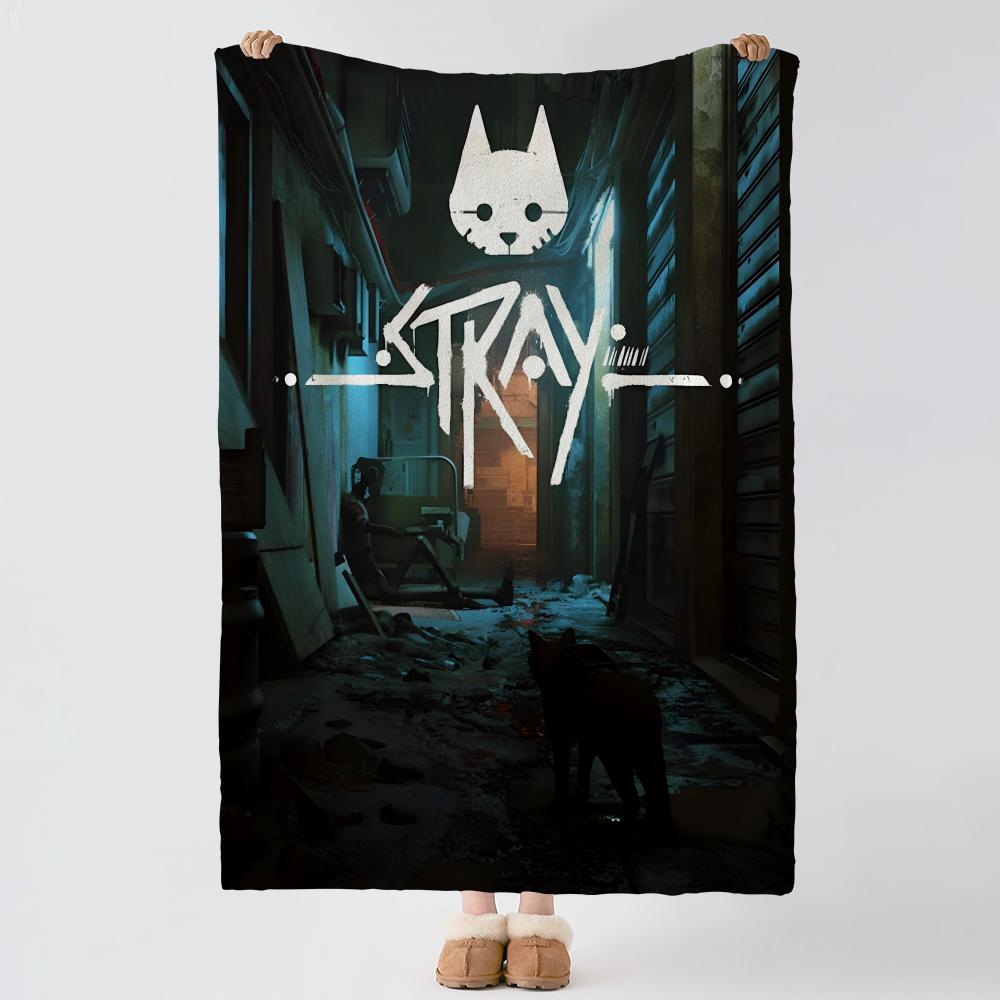 Игровое одеяло S-Stray-y Throw из толстого комфортного фланеля, для использования в различных ситуациях, в помещении и на улице, для дневного сна