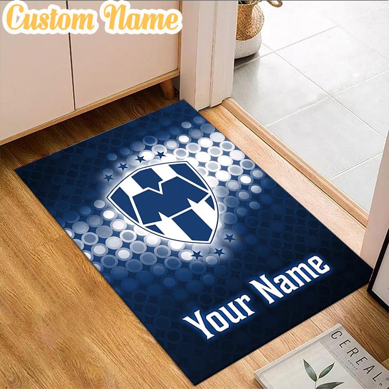 Custom Name Monterrey Emblem Design Rug, Office Rug, Chair Rug, Carpet for Living Rooms, Doormat Game Rug Home Decor Christmas Gifts