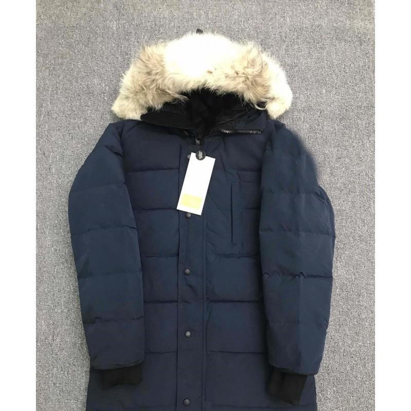 Mens Waterproof Parka Coat With Detachable Faux Fur Collar 90% White Duck Down Fill Winter Warm Outerwear
