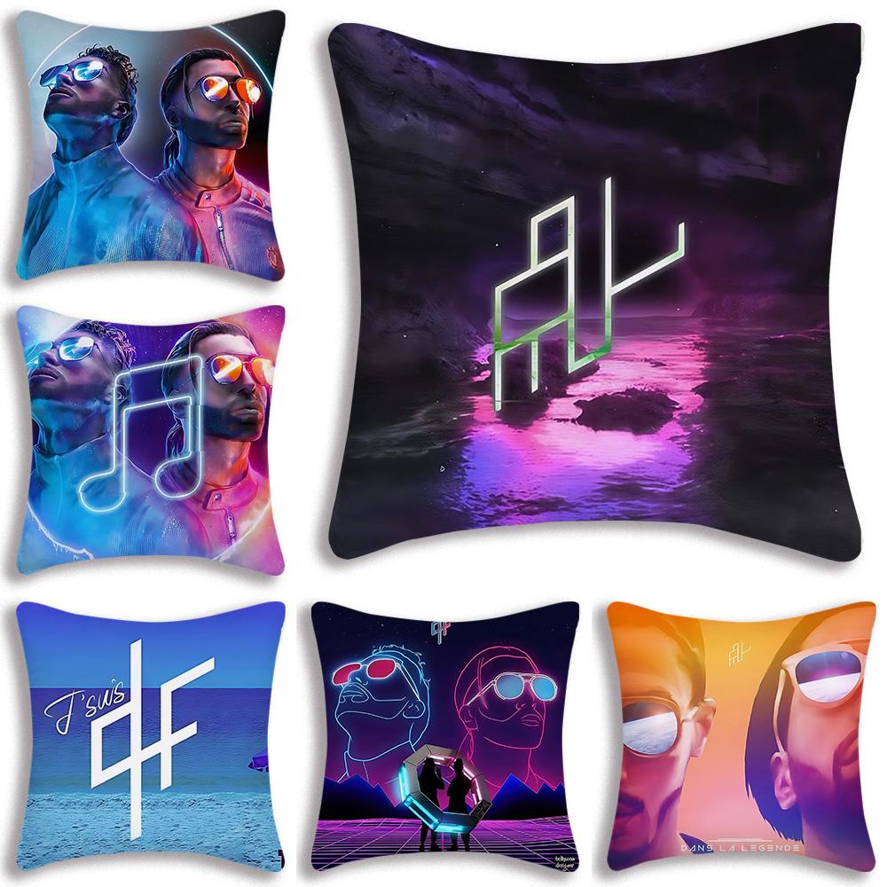 French rapper PNL Pillow Covers Cartoon Sofa Decorative Home Double-sided Printing Short Plush Cute Cushion Cover