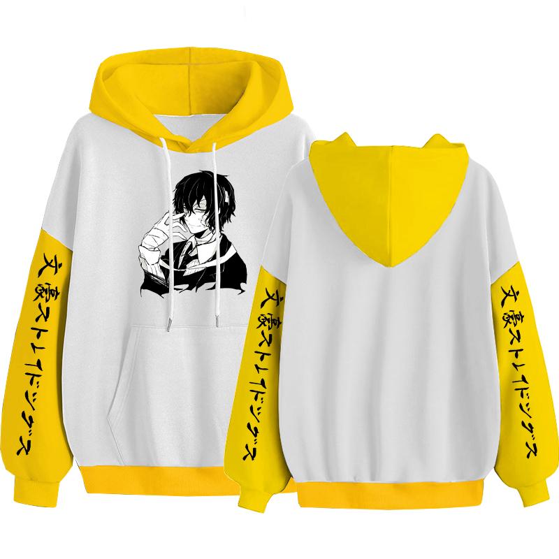Аниме Манга Бунго Бродячие собаки Дазай Осаму толстовки на молнии хип-хоп Y2k женские и мужские топы с капюшоном зимние повседневные теплые куртки на молнии пальто