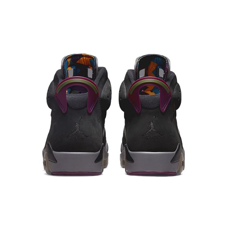 Кроссовки Air Jordan 6 Retro GS Bordeaux Kids Черные Светло-Графитовые Темно-Серые 384665-063