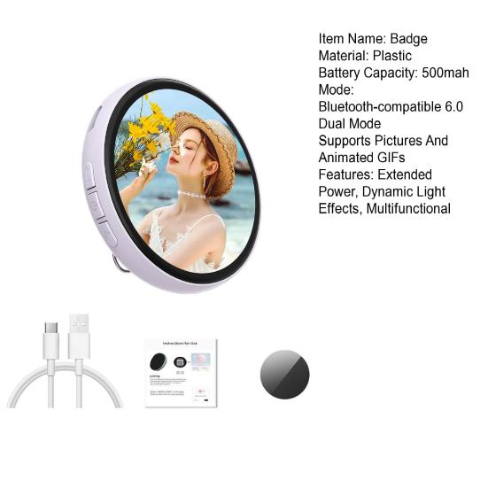 Умный электронный бейдж Цифровой бейдж с возможностью персонализации с отображением видео и фото Перезаряжаемый клипсовый сенсорный бейдж для мероприятий и конференций Персонализированный