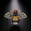 Unisex Stylish Alloy Diamond-encrusted Bee Design Brooch Fashion Wear Decoration