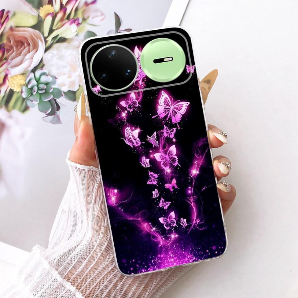 Clear For Huawei Nova 15 Pro Case KLE-AL00U Luxury Cute Cat Fashion Butterfly Cool Painted Casing For Huawei Nova15 Pro Cover