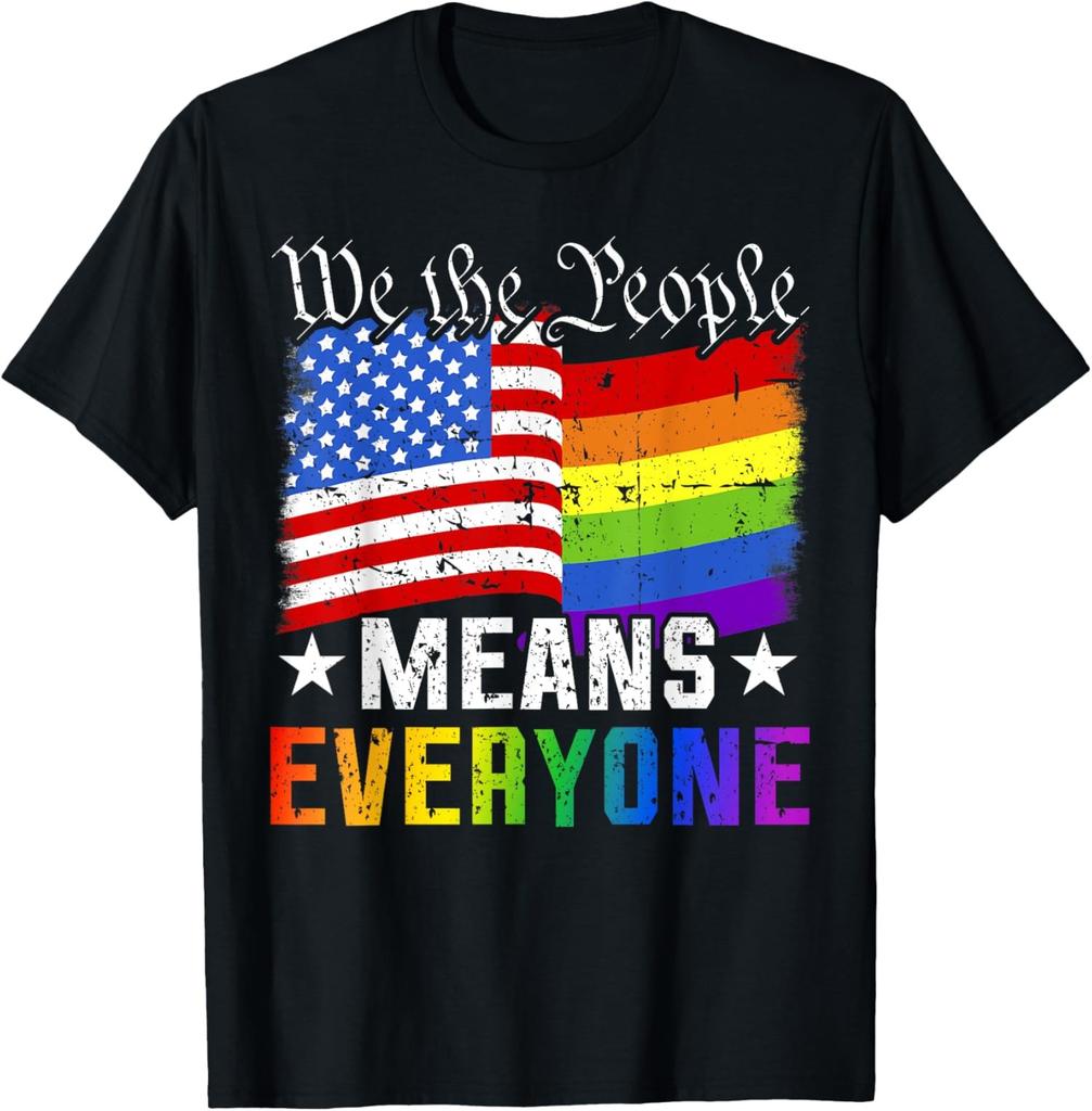 US Pride LGBTQ We The People Means Everyone Unisex T-Shirt