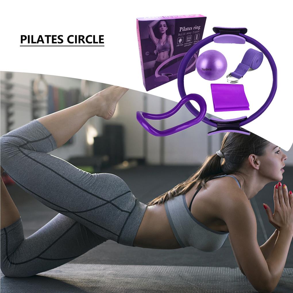Pilates Ring Sports Home Fitness Yoga Leg Arm Muscle Trainer Balance Exercise Workout Gym Equipment Ball Loop Band