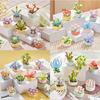 Succulent Potted Plant Ornaments Children's Building Blocks Potted Flowers DIY Small Particle Flower Arrangements Dried Flowers